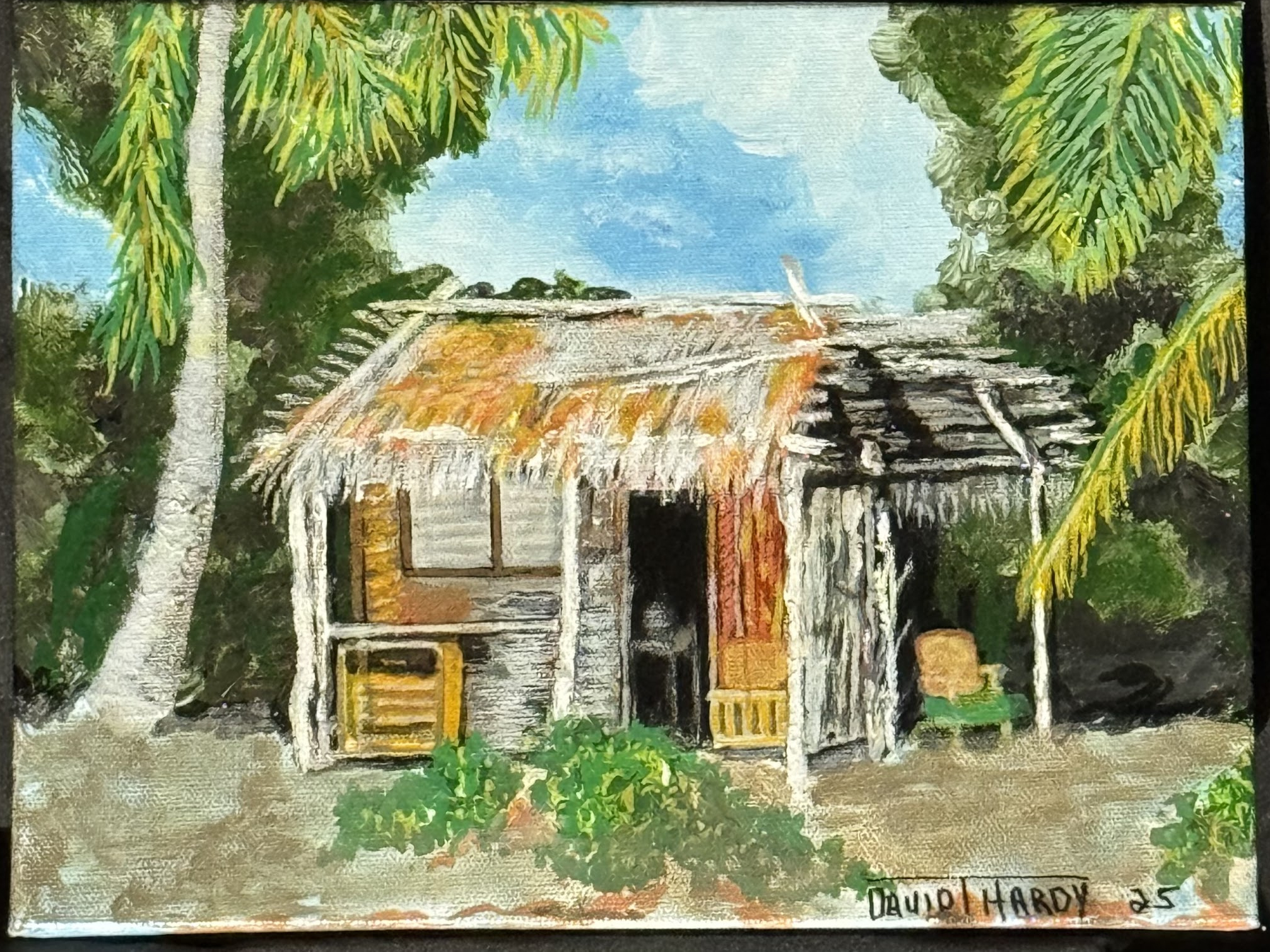 Between Leaf and Wave — original painting by David Thomas Hardy