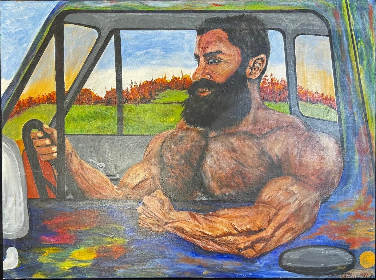 Built Different Behind the Wheel — artwork by David Thomas Hardy