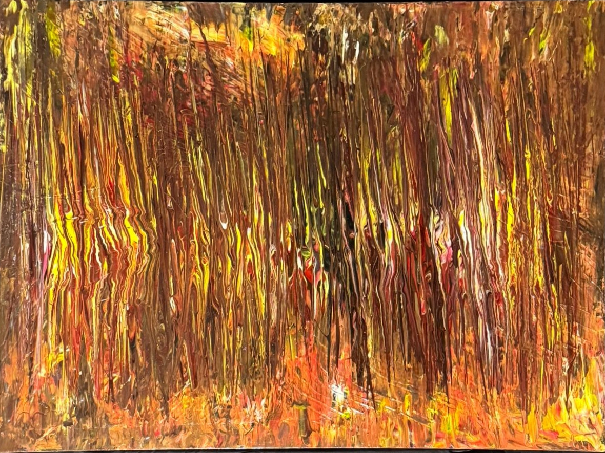 Cathedral Fire — original painting by David Thomas Hardy