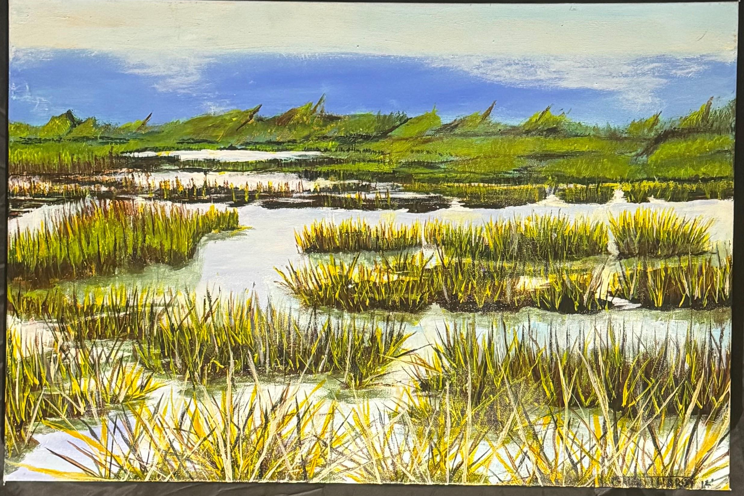 Marsh Land with Islands — artwork by David Thomas Hardy