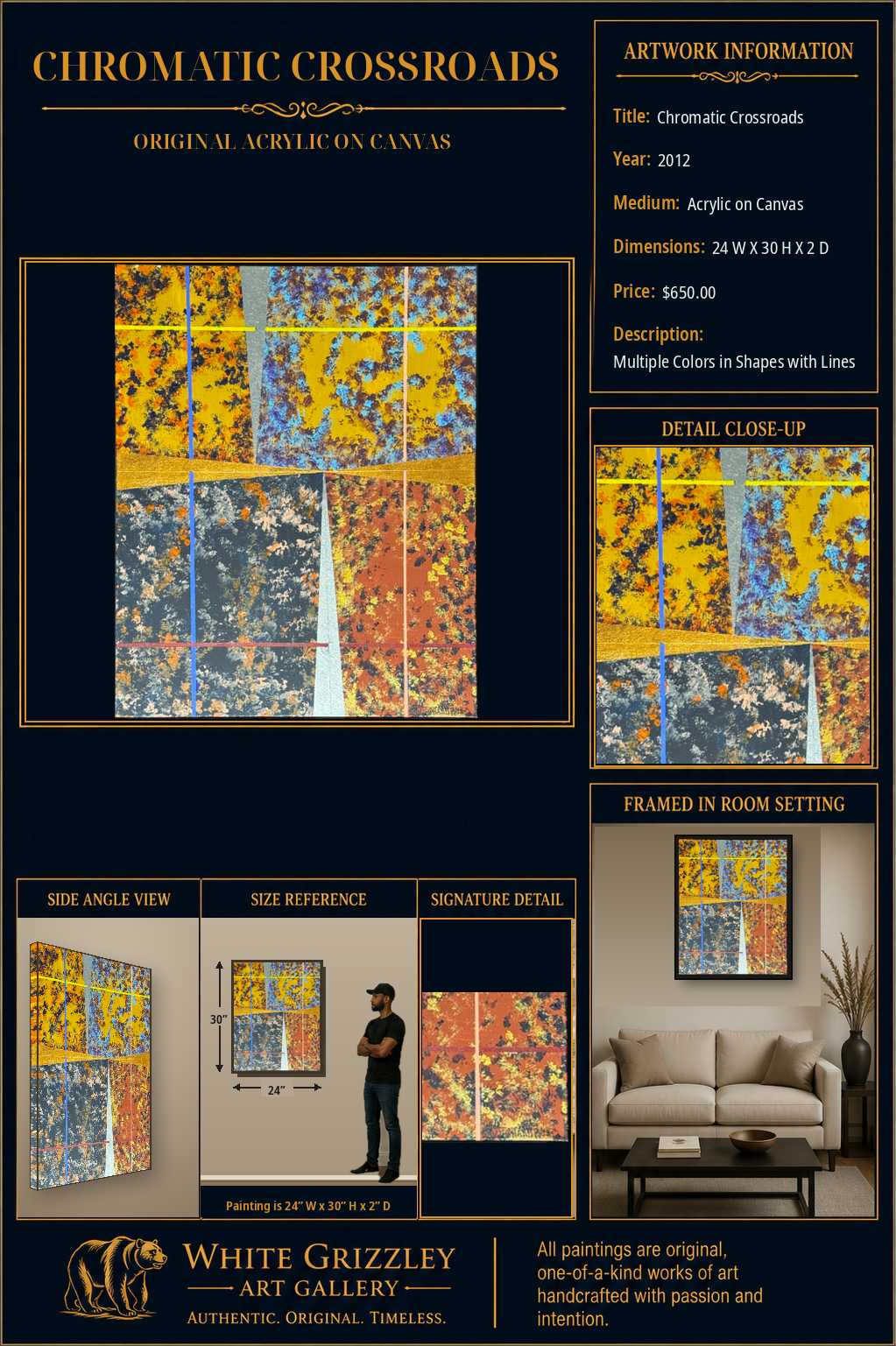 White Grizzley Art collector presentation for Chromatic Crossroads