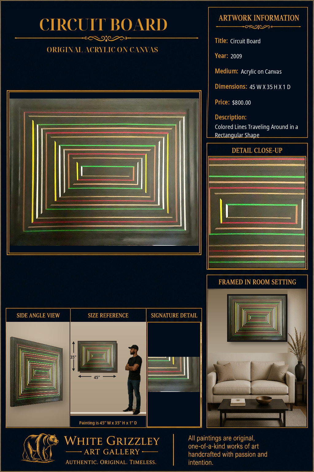 White Grizzley Art collector presentation for Circuit Board