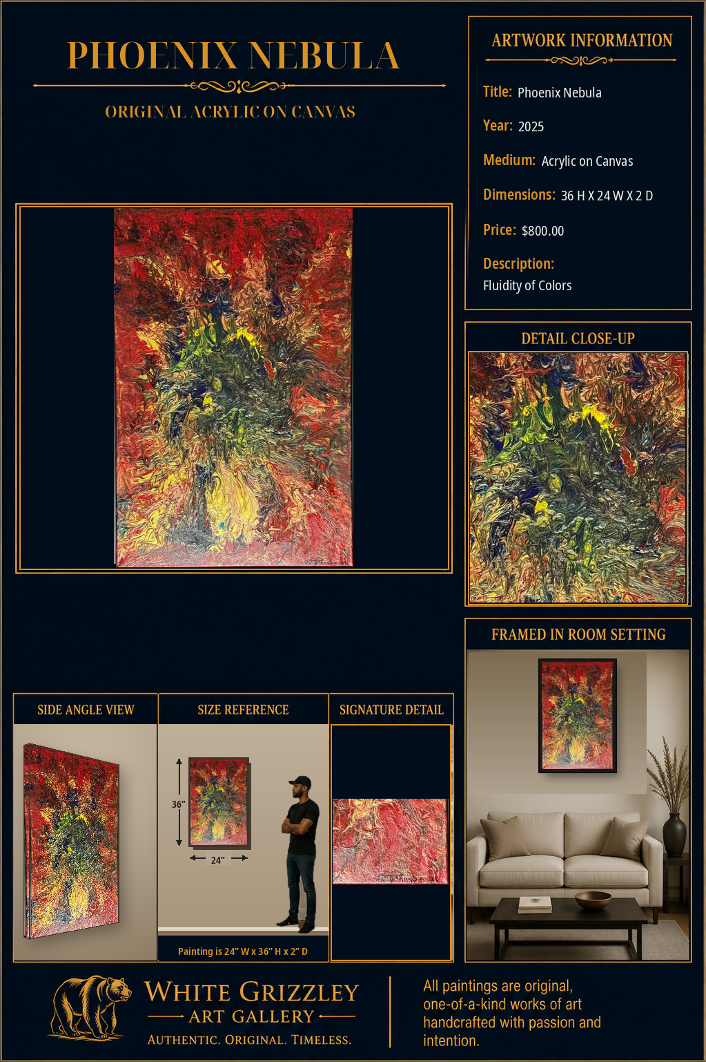White Grizzley Art collector presentation for Phoenix Nebula
