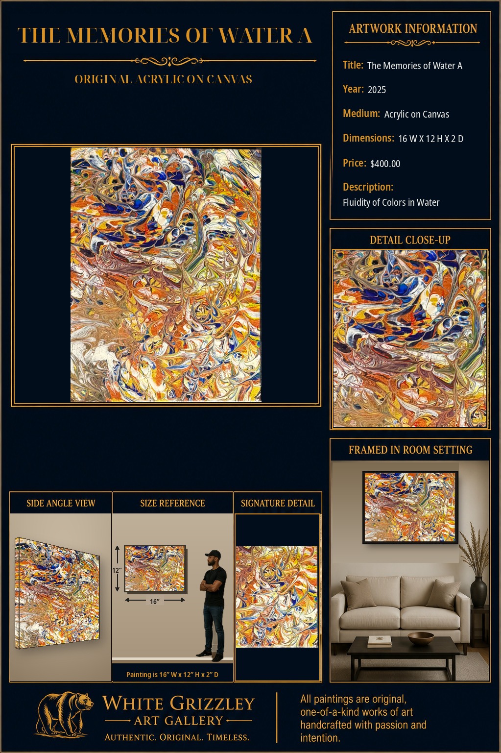 White Grizzley Art collector presentation for The Memories of Water A
