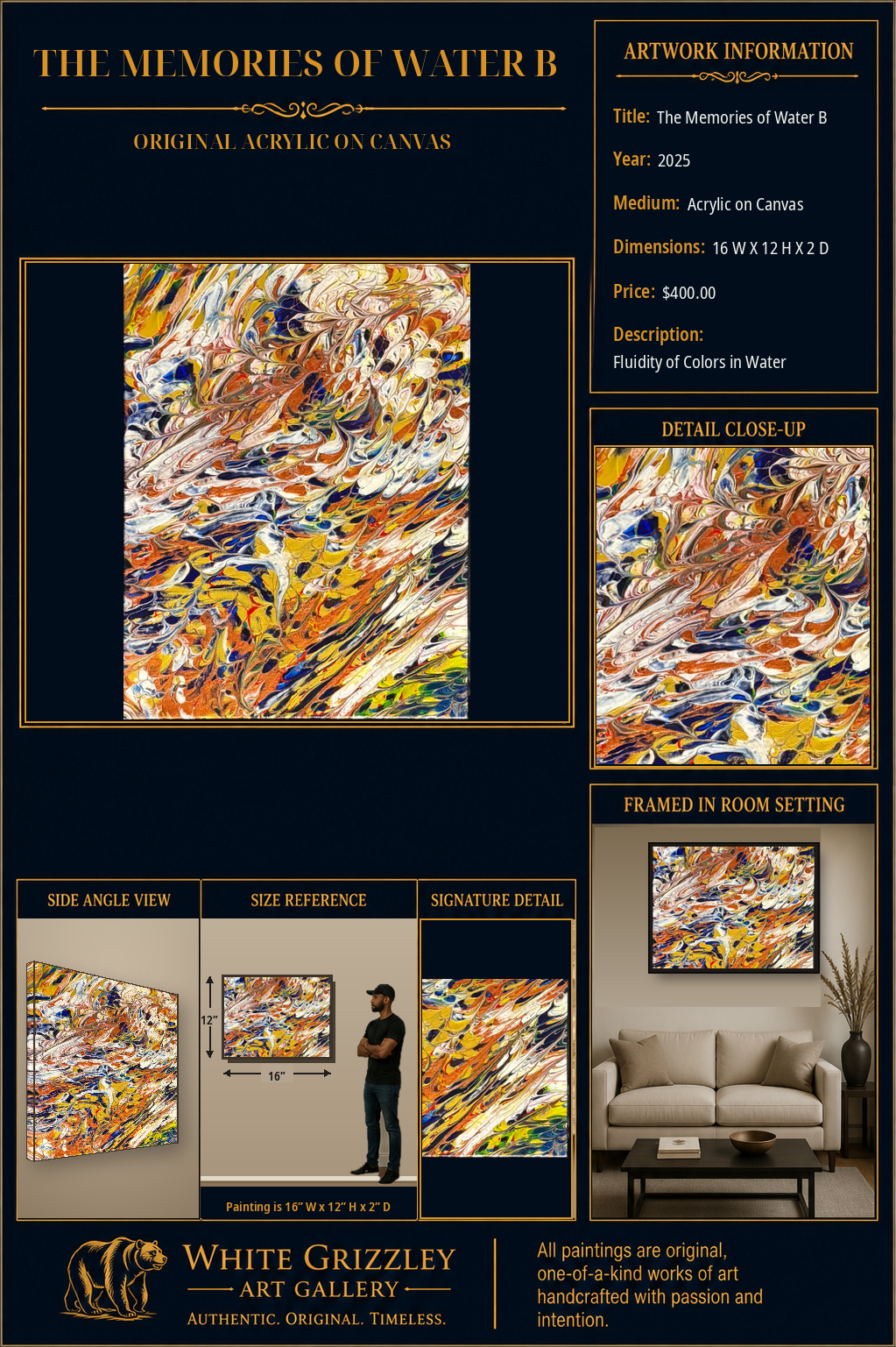 White Grizzley Art collector presentation for The Memories of Water B