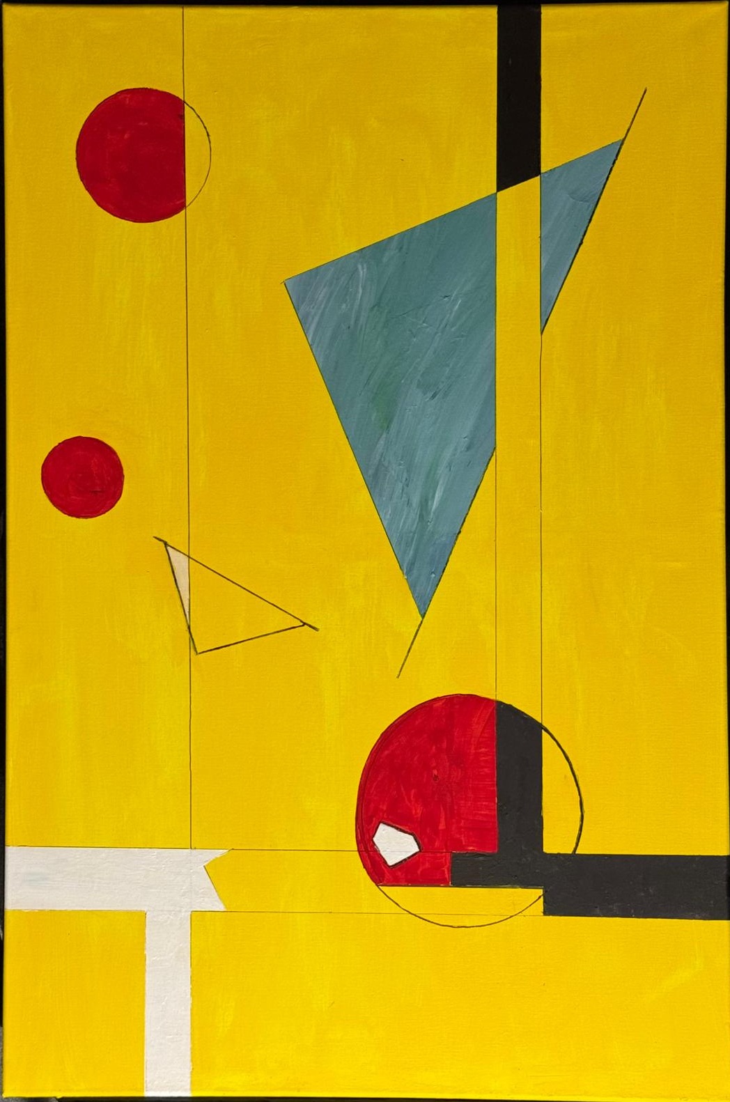 Geometry in Yellow — original painting by David Thomas Hardy